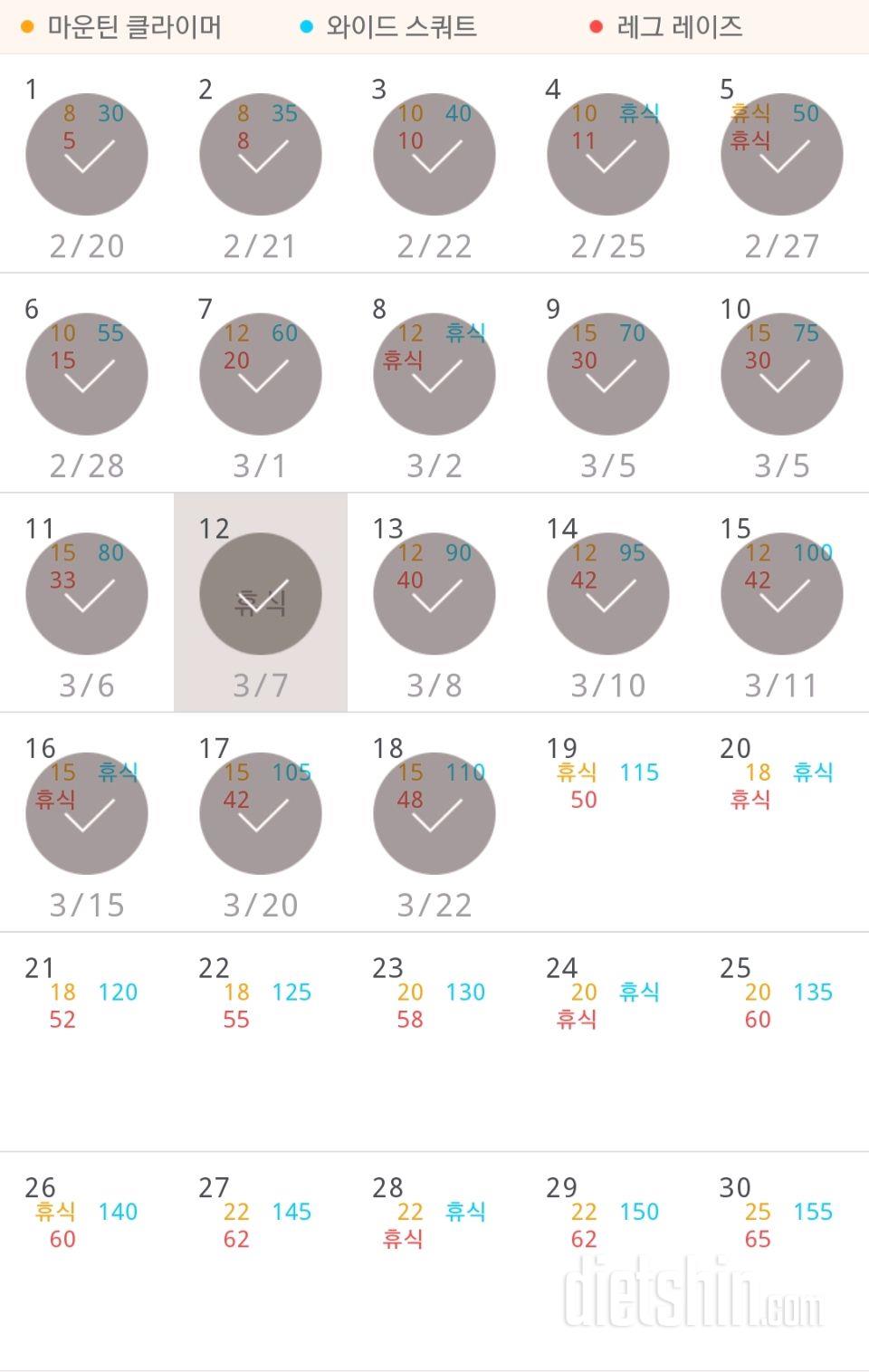 30일 체지방 줄이기 18일차 성공!