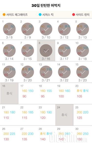 30일 탄탄한 허벅지 75일차 성공!