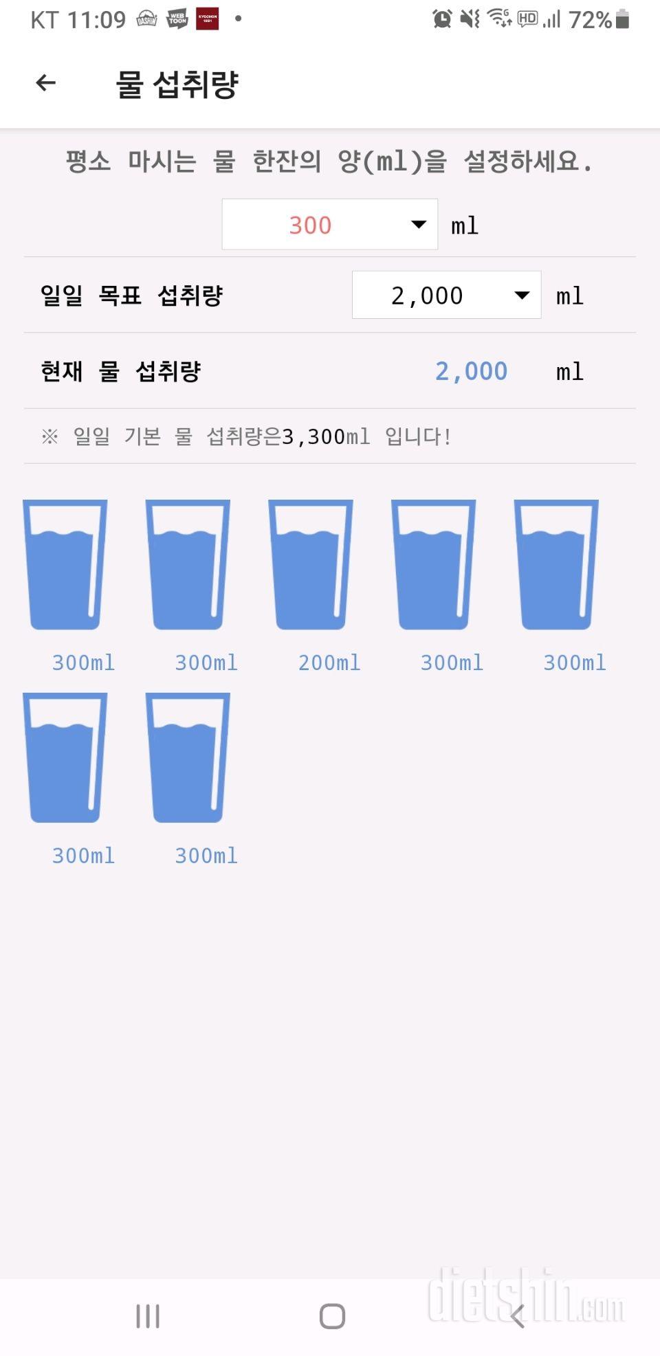 30일 하루 2L 물마시기 13일차 성공!