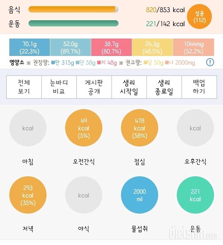 30일 1,000kcal 식단130일차 성공!