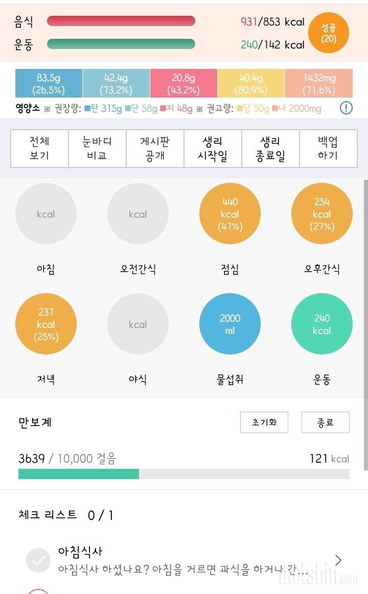 30일 야식끊기450일차 성공!