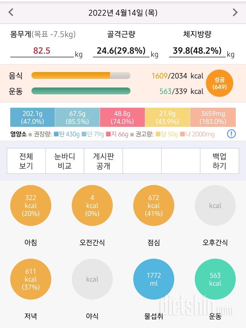 30일 당줄이기3일차 성공!