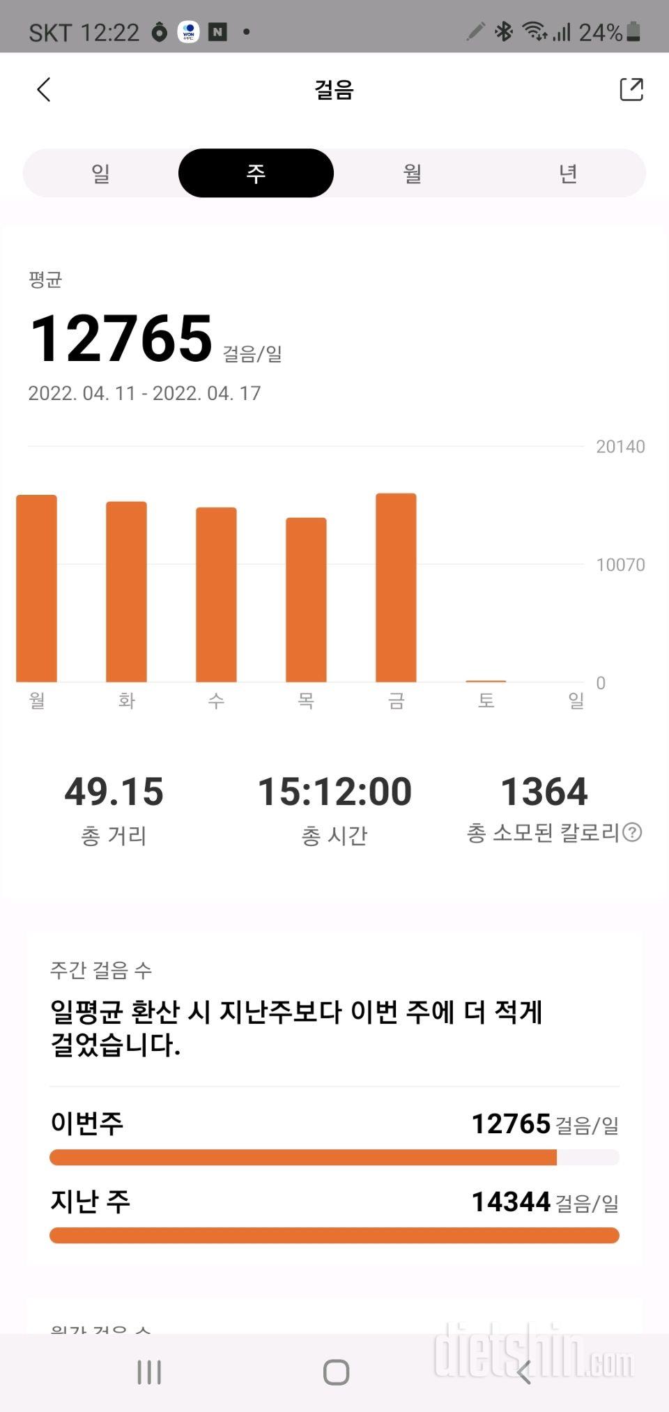 30일 만보 걷기19일차 성공!