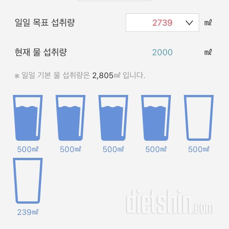 30일 하루 2L 물마시기15일차 성공!