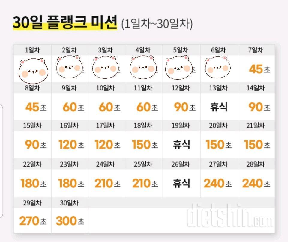 30일 플랭크36일차 성공!