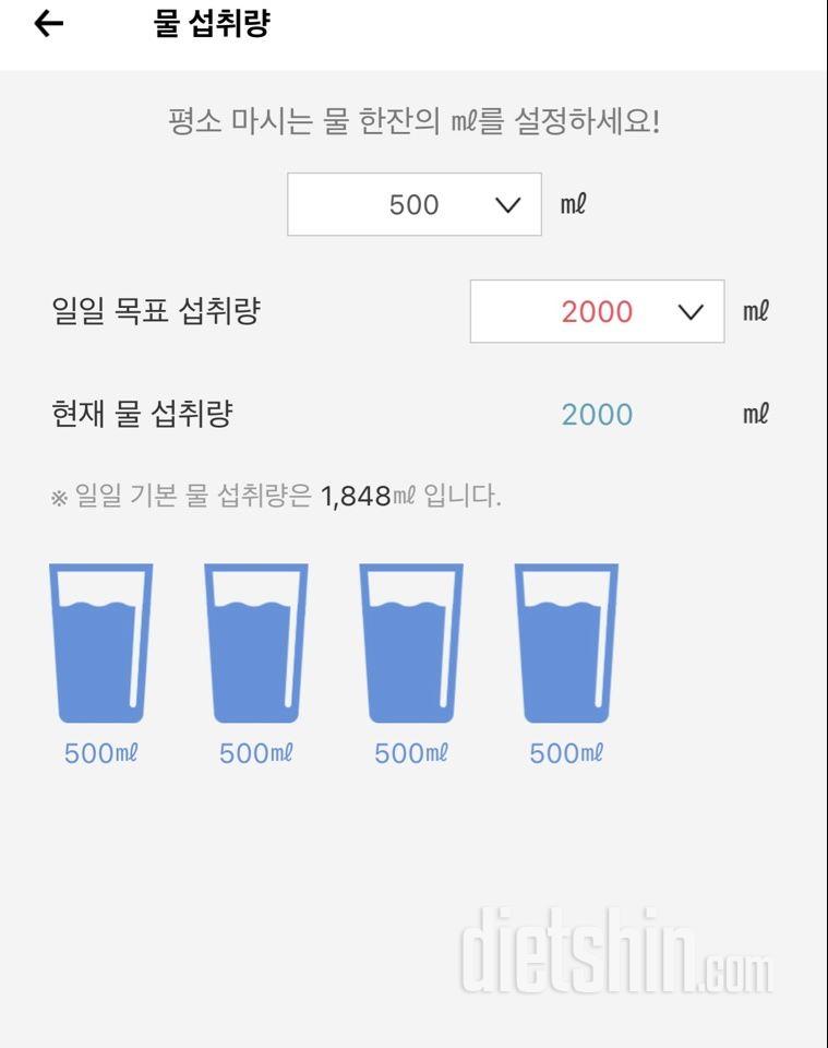 30일 하루 2L 물마시기61일차 성공!