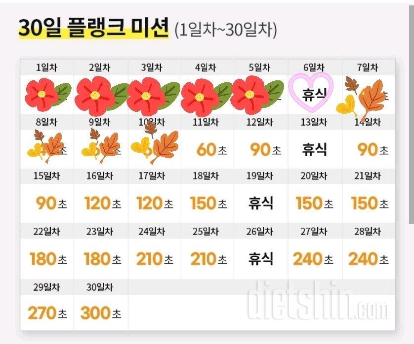 30일 플랭크10일차 성공!