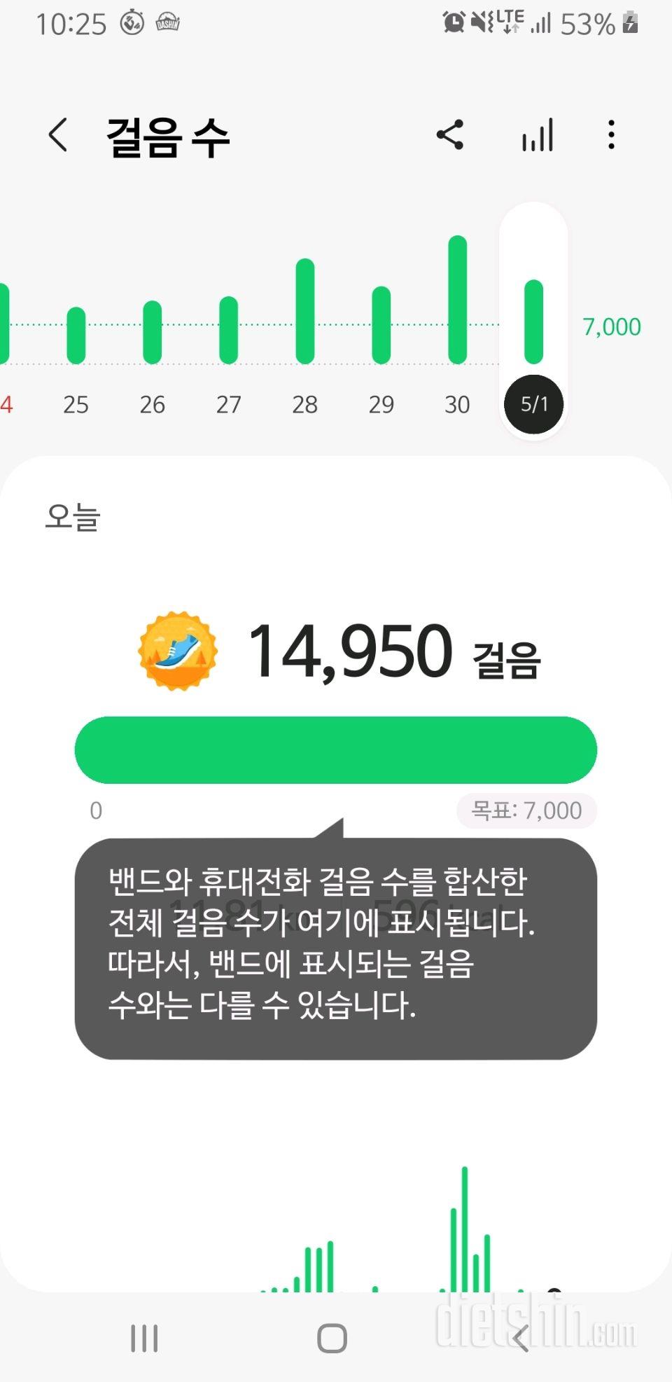 30일 만보 걷기 1일차 성공!