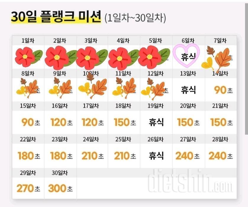 30일 플랭크12일차 성공!