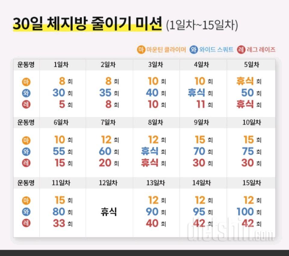 30일 체지방 줄이기33일차 성공!