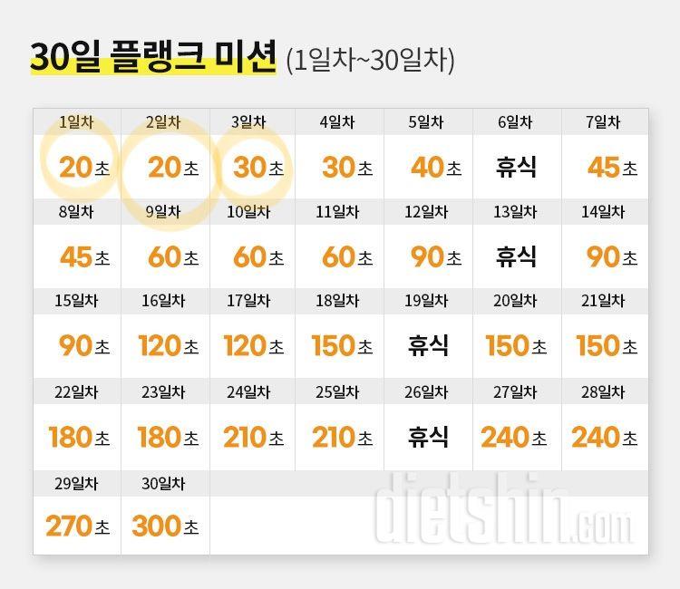 30일 플랭크3일차 성공!