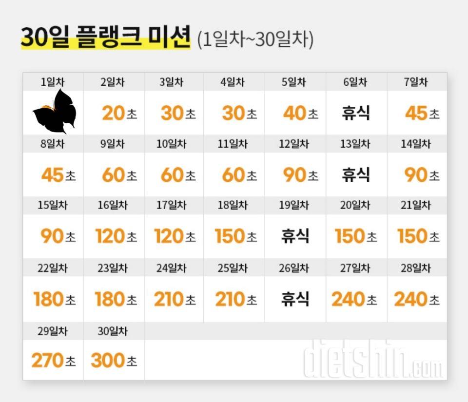 30일 플랭크 1일차 성공!