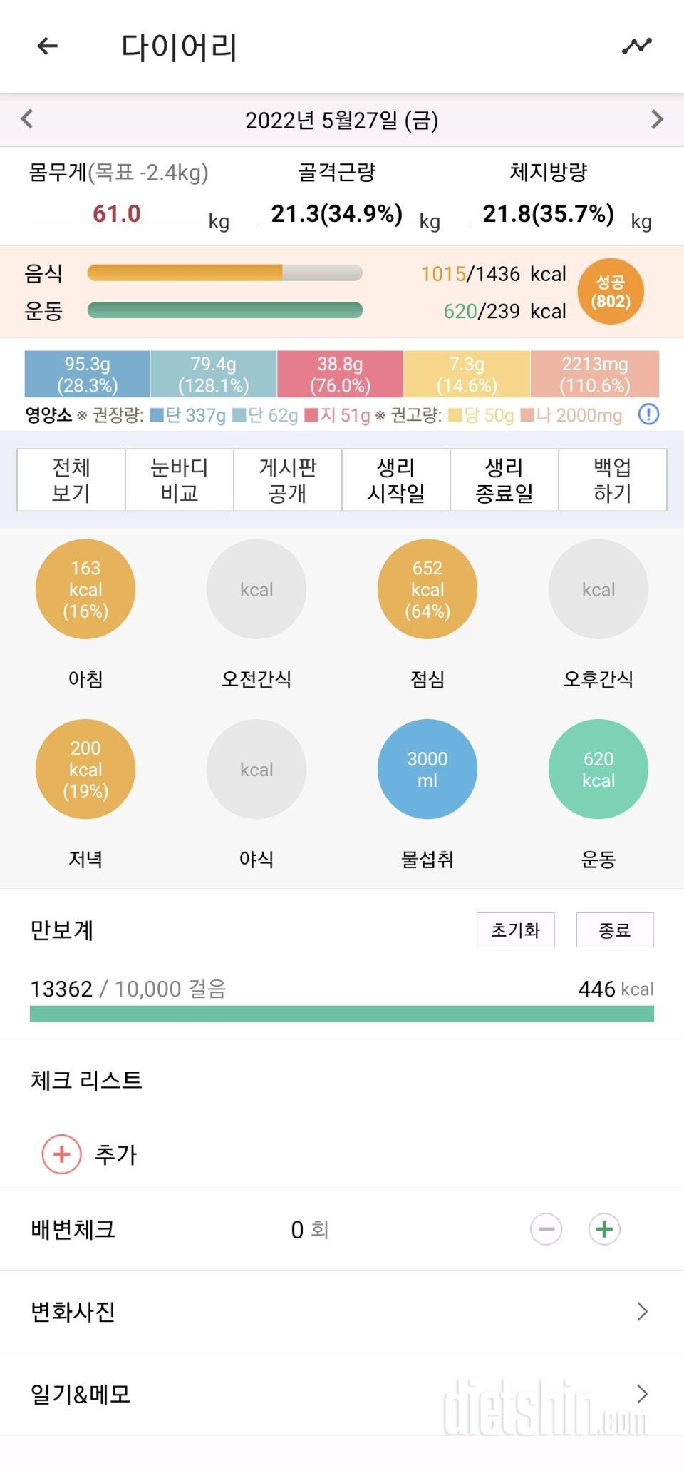 30일 야식끊기15일차 성공!