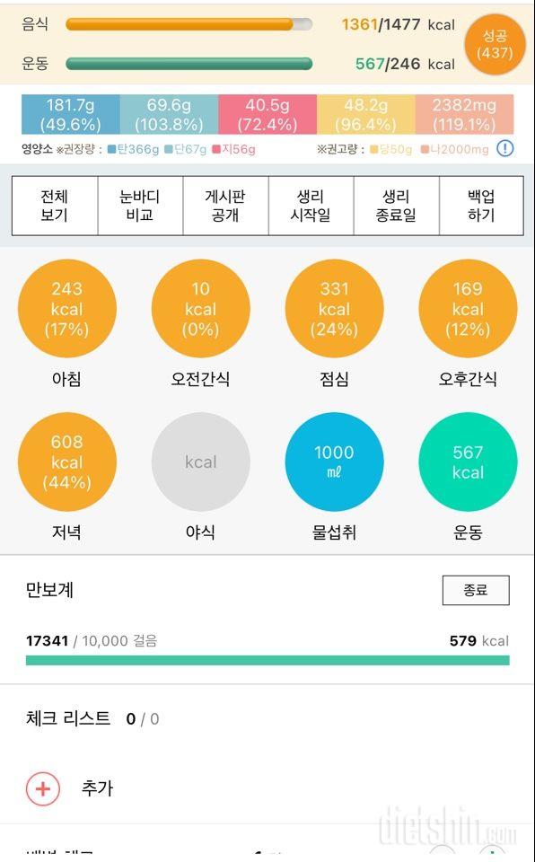 30일 야식끊기5일차 성공!