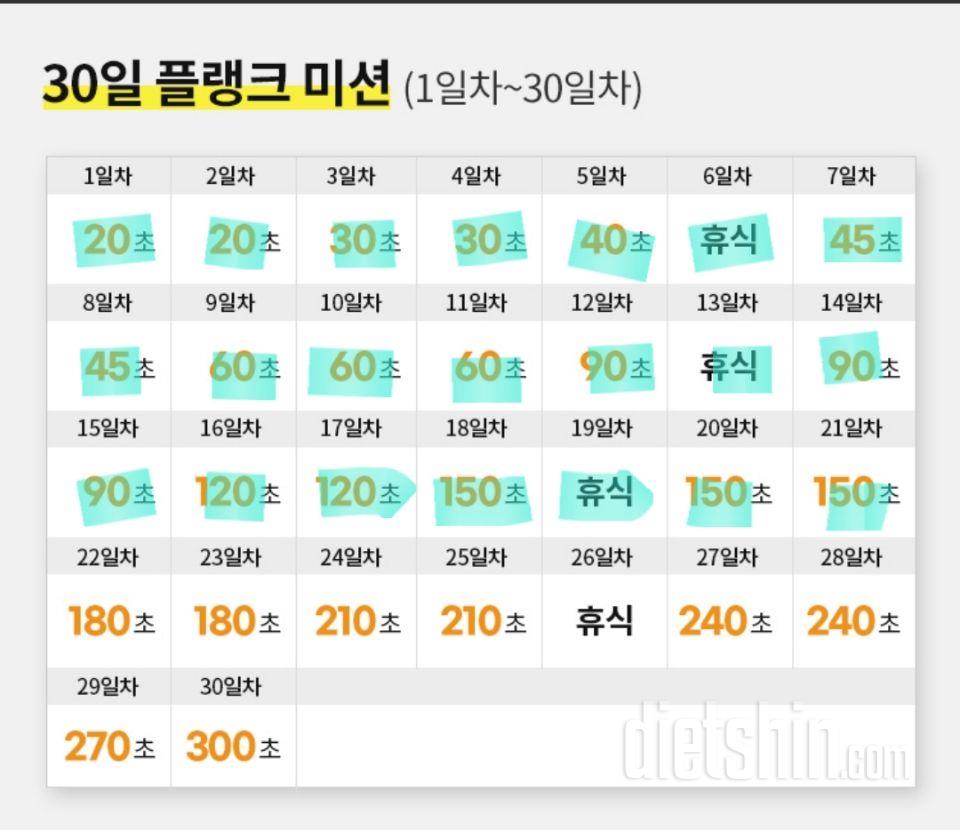 30일 플랭크21일차 성공!