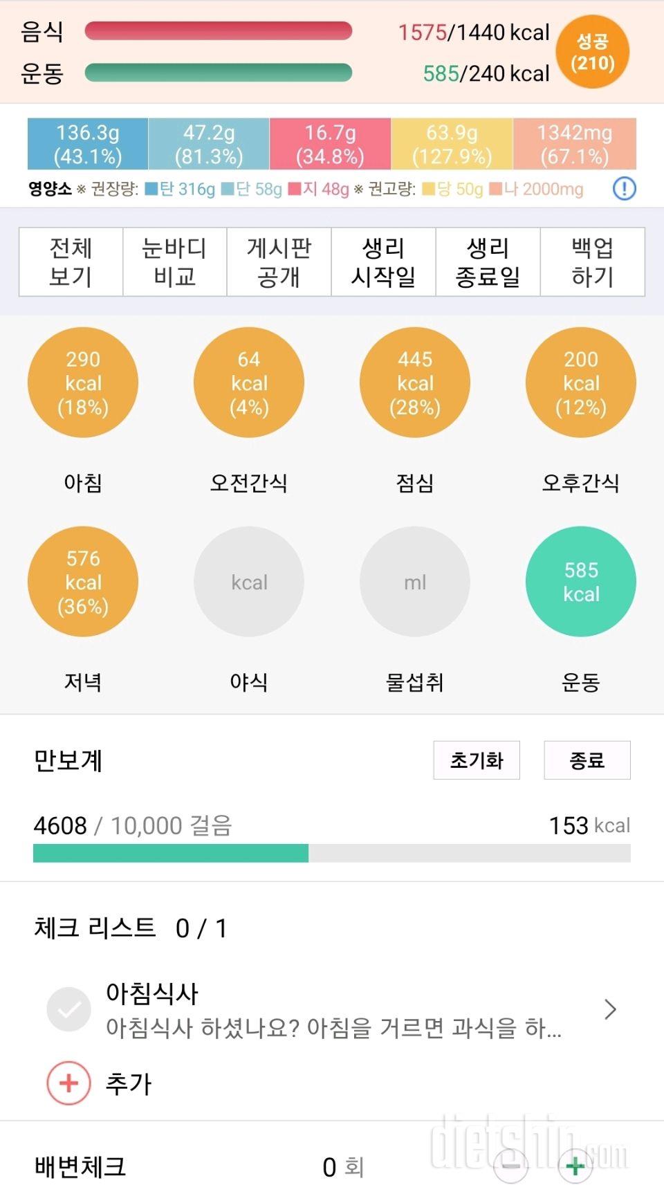 30일 야식끊기15일차 성공!