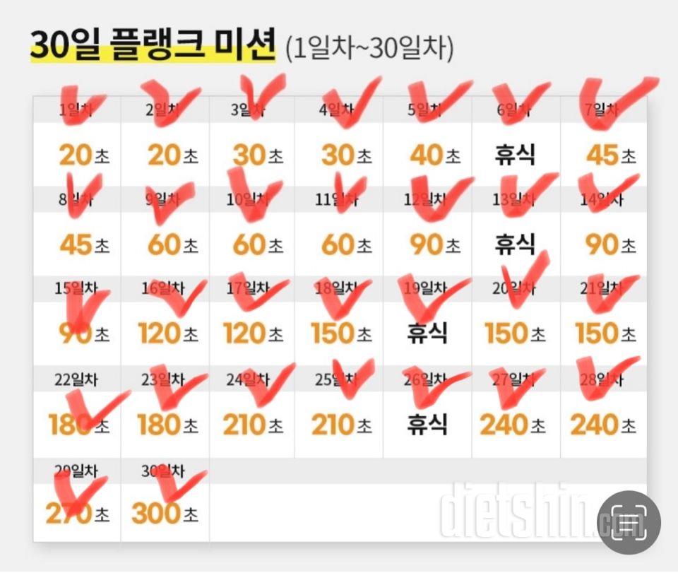 30일 플랭크30일차 성공!