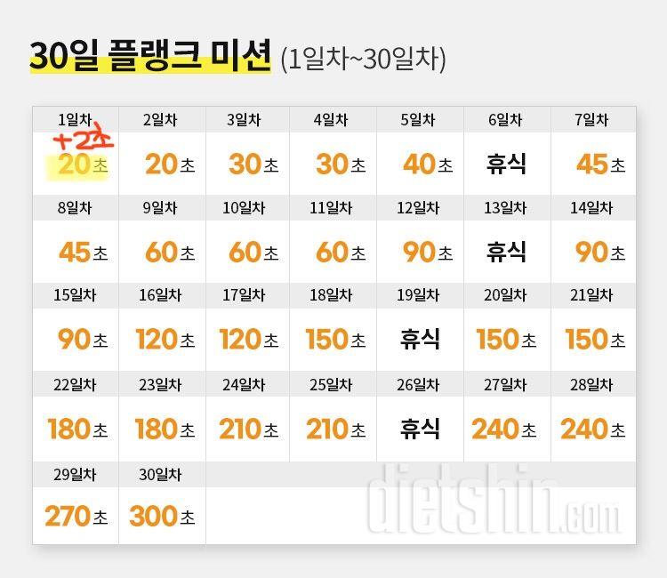 30일 플랭크 1일차 성공!