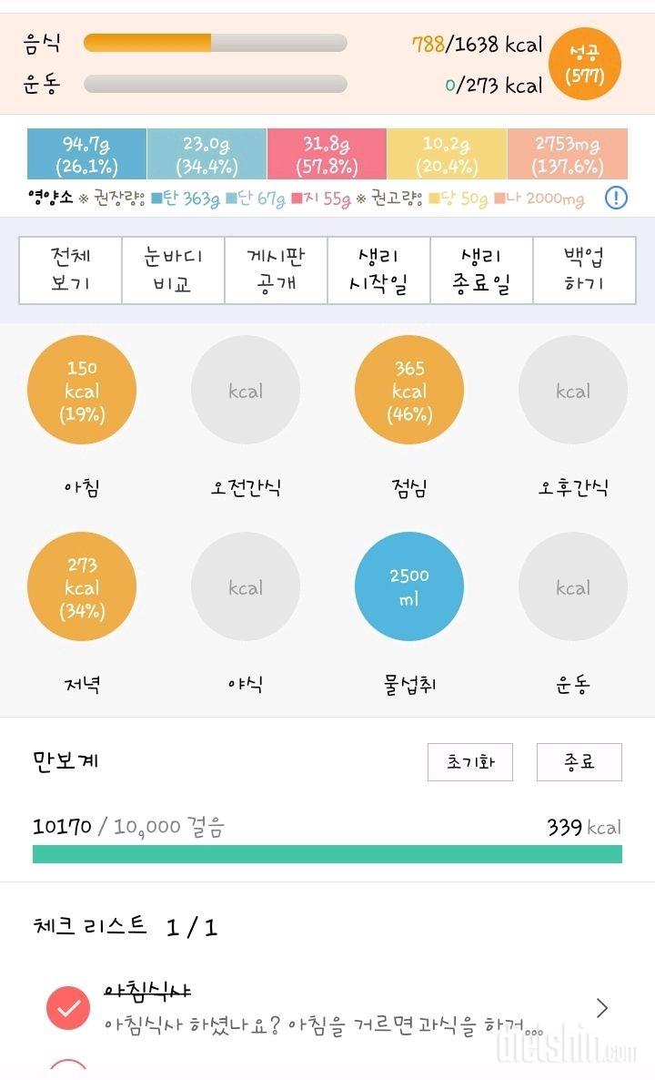 30일 야식끊기2일차 성공!