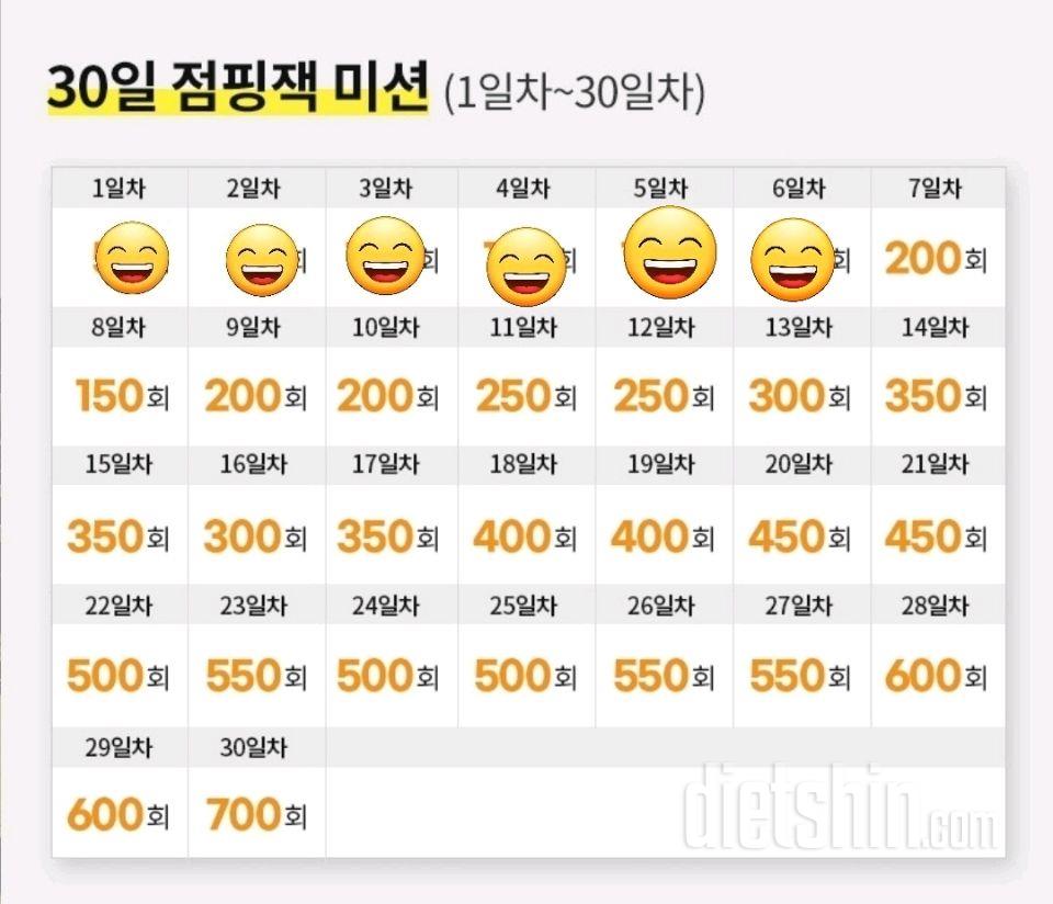 30일 점핑잭6일차 성공!