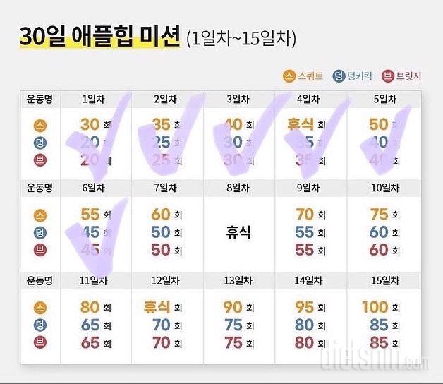 30일 애플힙6일차 성공!