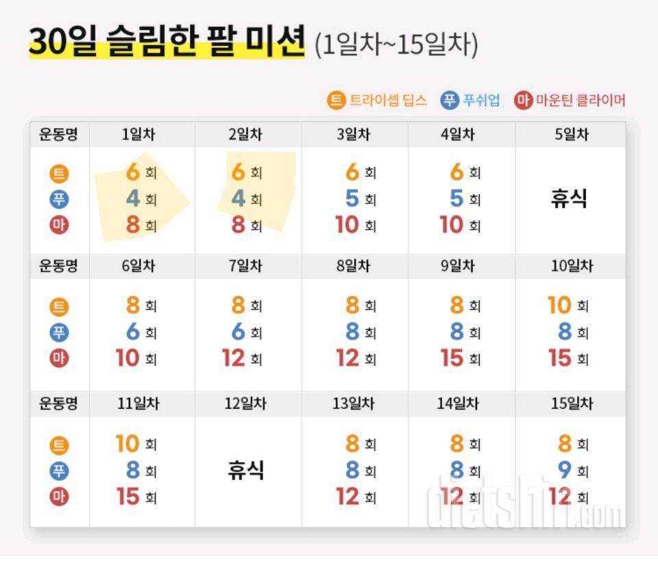 30일 슬림한 팔92일차 성공!