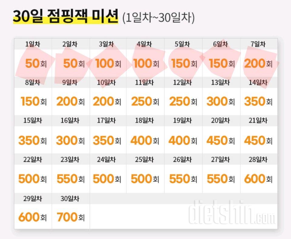 30일 점핑잭7일차 성공!