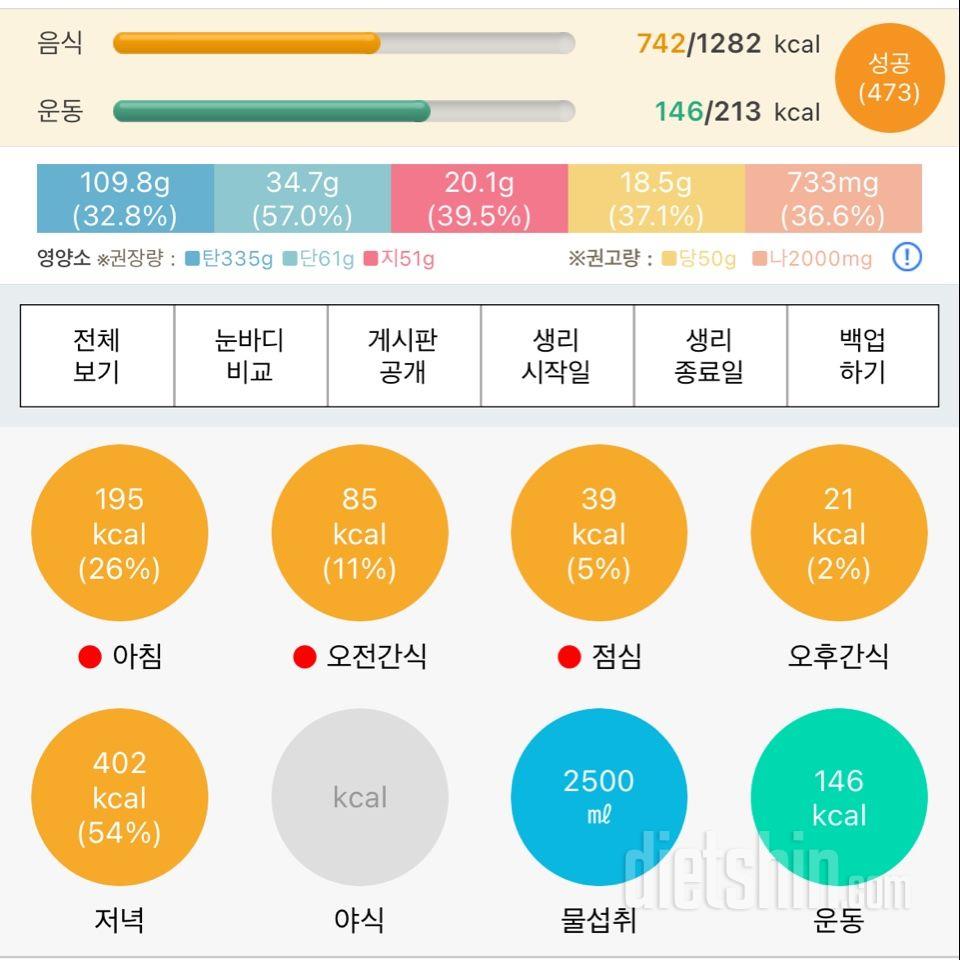 30일 1,000kcal 식단6일차 성공!