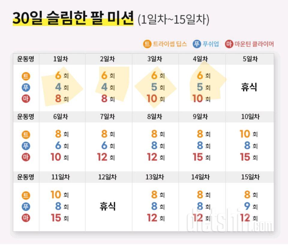 30일 슬림한 팔94일차 성공!