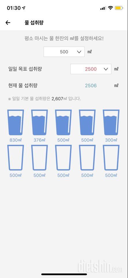 30일 하루 2L 물마시기2일차 성공!