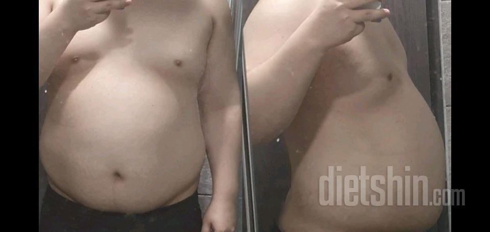 116Kg 고도비만 남자 -11.5kg 한달 눈바디 변화