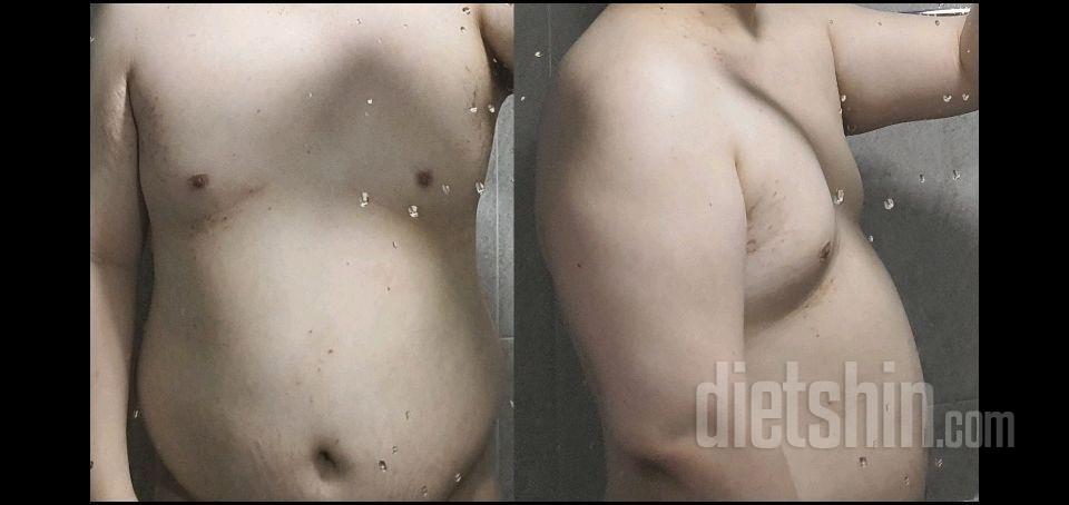 116Kg 고도비만 남자 -11.5kg 한달 눈바디 변화