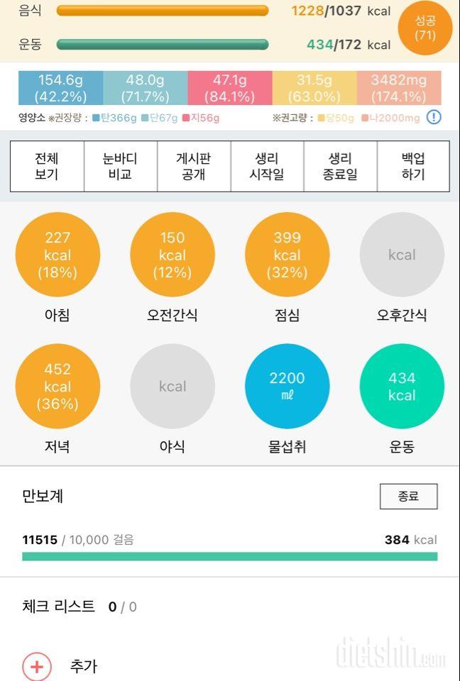 30일 야식끊기18일차 성공!