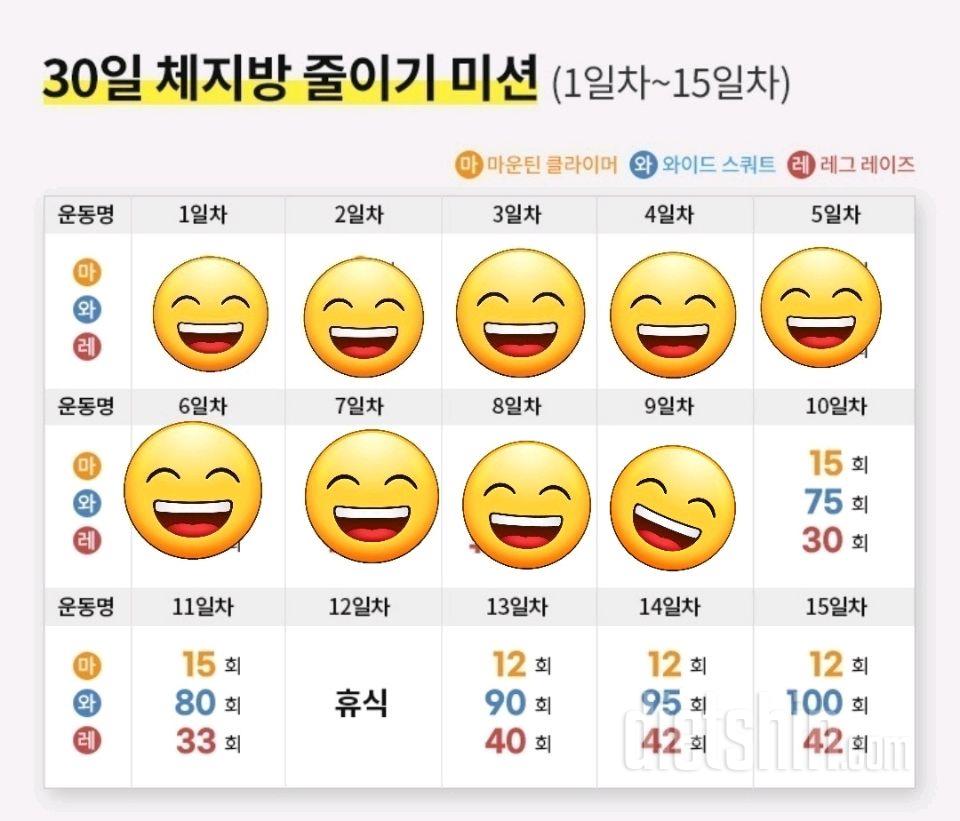 30일 체지방 줄이기9일차 성공!