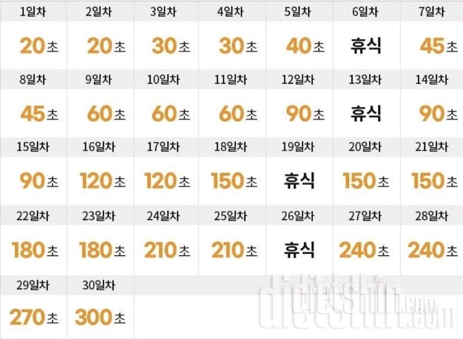 30일 플랭크2일차 성공!