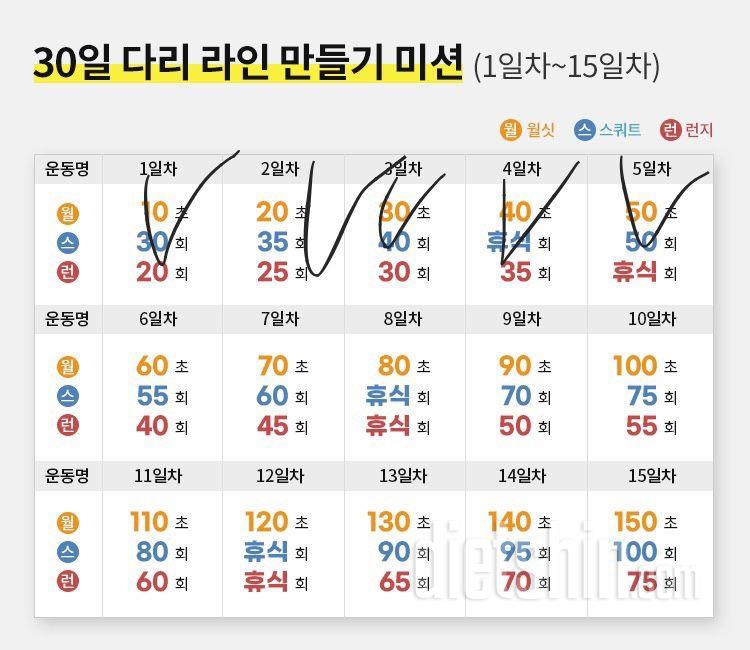 30일 다리라인 만들기5일차 성공!