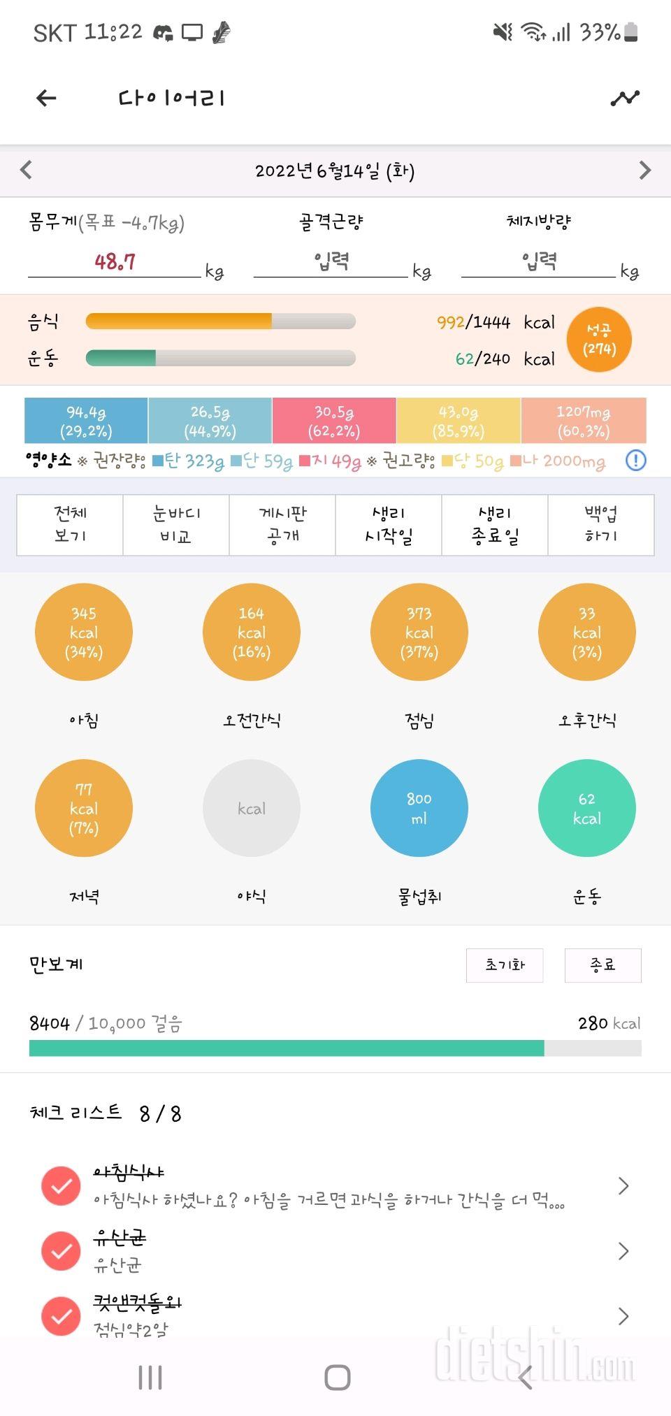 30일 야식끊기15일차 성공!