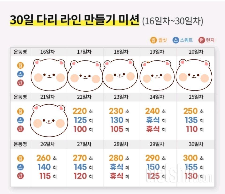 30일 다리라인 만들기21일차 성공!