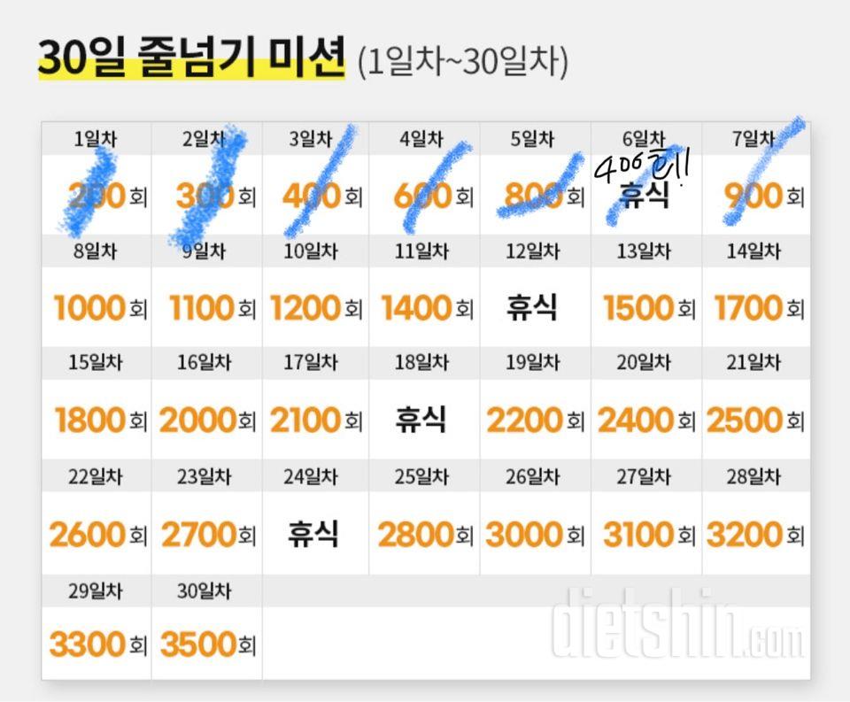 30일 줄넘기7일차 성공!