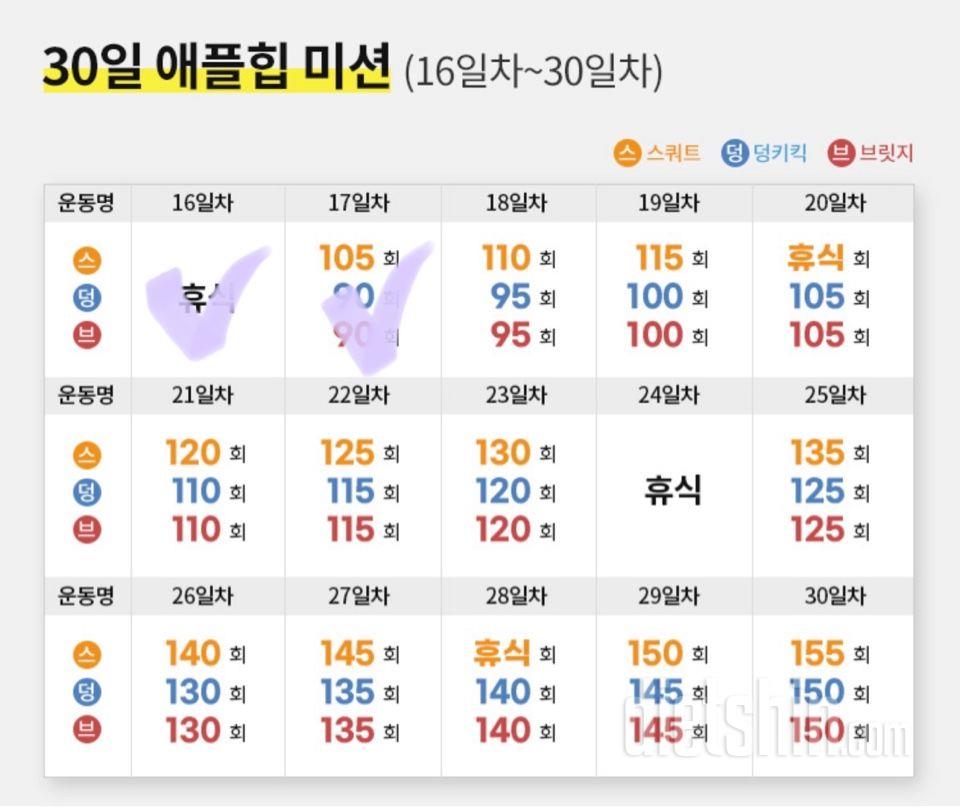 30일 애플힙17일차 성공!