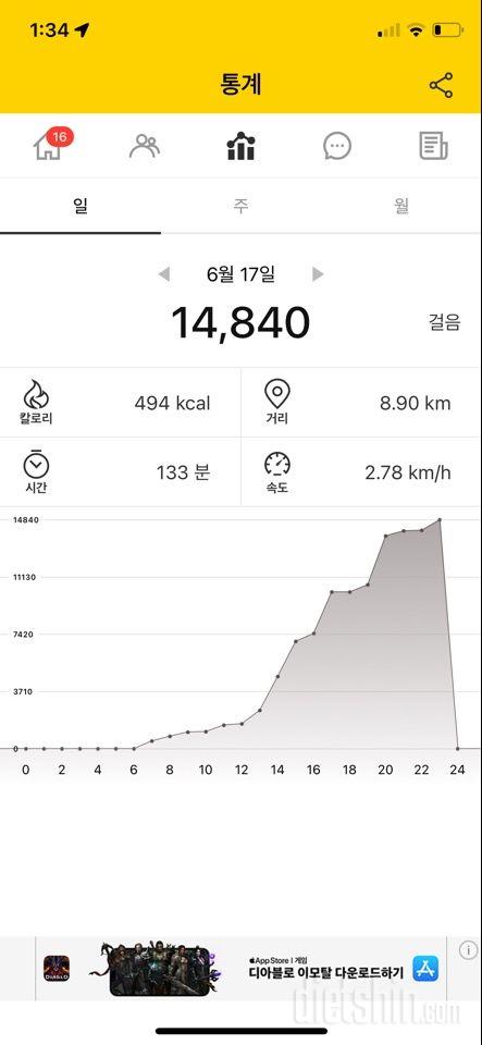 30일 만보 걷기14일차 성공!