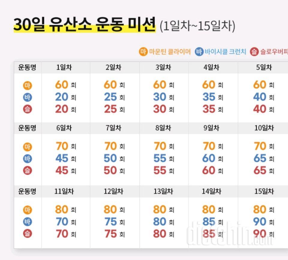 30일 유산소 운동 1일차 성공!