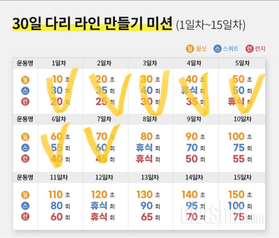 30일 다리라인 만들기7일차 성공!