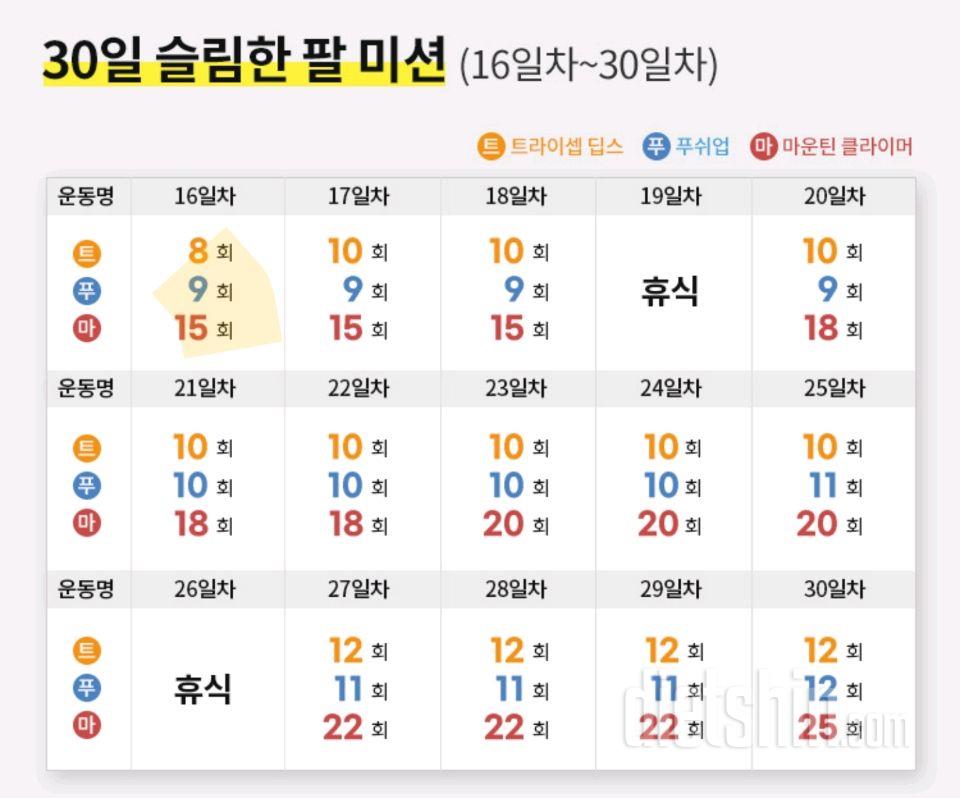 30일 슬림한 팔106일차 성공!