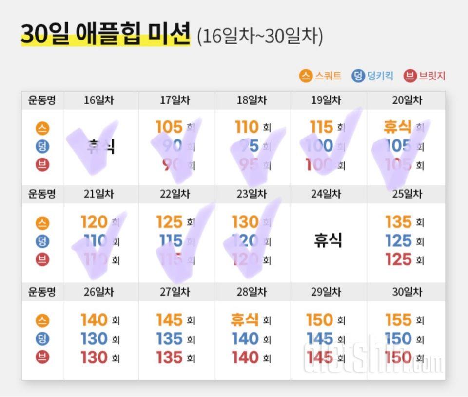 30일 애플힙23일차 성공!