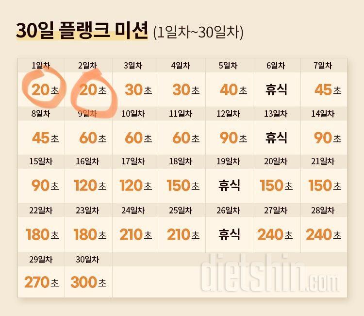 30일 플랭크2일차 성공!