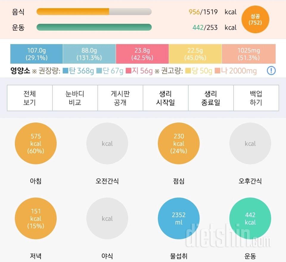 30일 1,000kcal 식단37일차 성공!