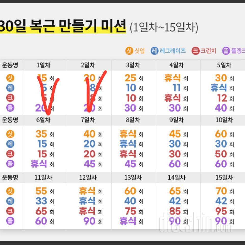 30일 복근 만들기3일차 성공!