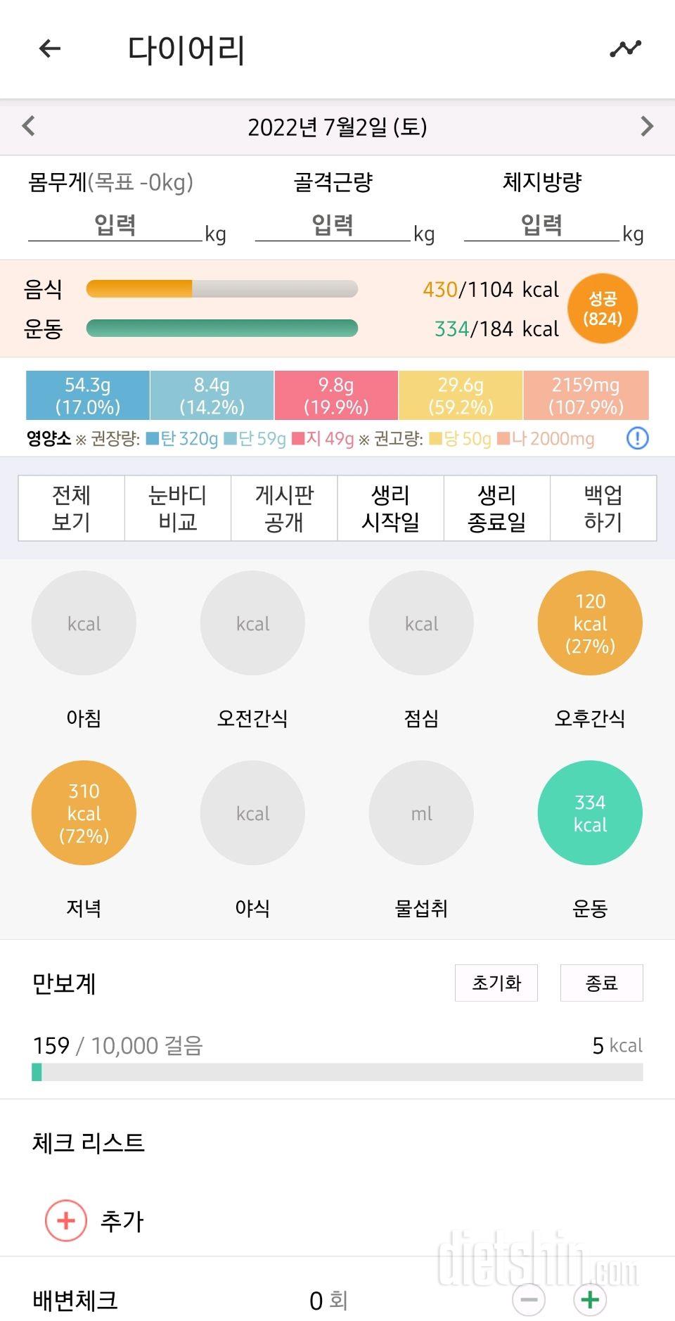 어제 무너진 식단때문에 오늘은 저녁1식