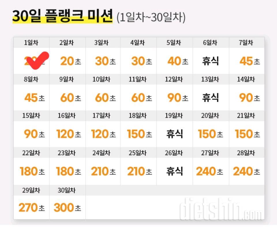 30일 플랭크31일차 성공!